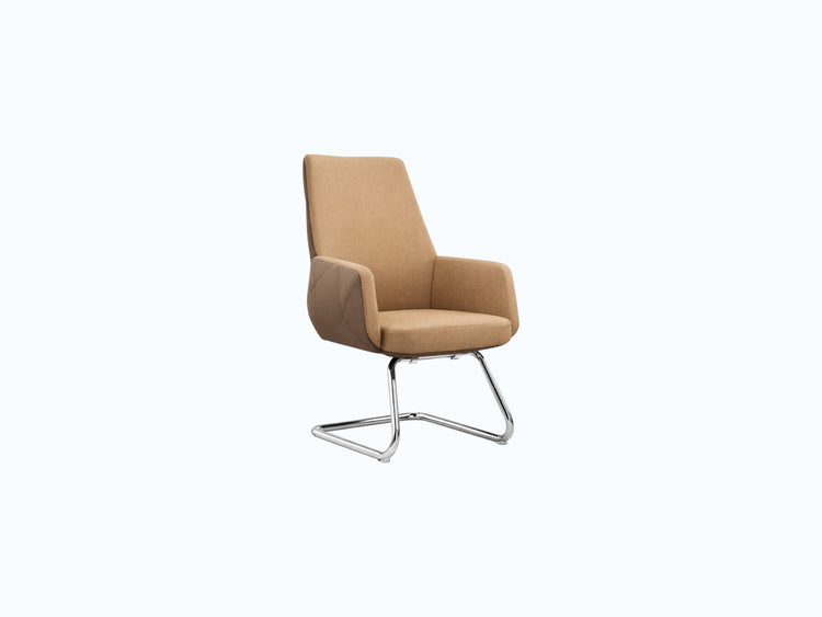 Doo3 Beige & Brown Visitor Chair