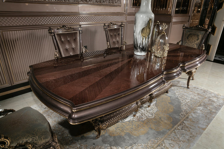 VENEDIK Classic Dining Set with Bar Cabinet