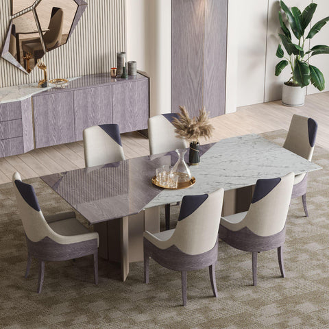 CROSS Dining Set with 8 Chairs