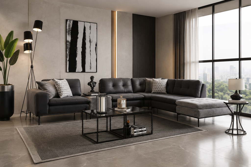 PUFFY L-Shaped Corner Sofa