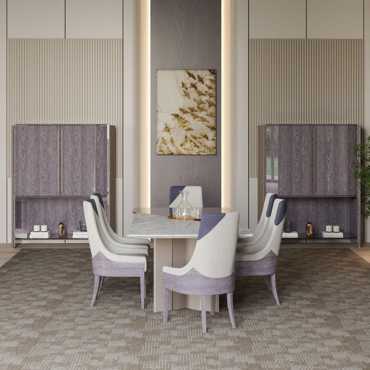 CROSS Dining Set with 8 Chairs