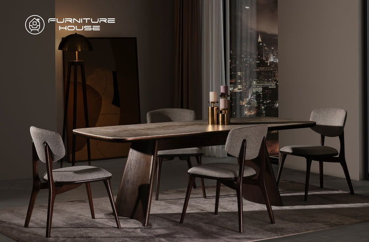 ELISA modern Dining Set with Console & Mirror