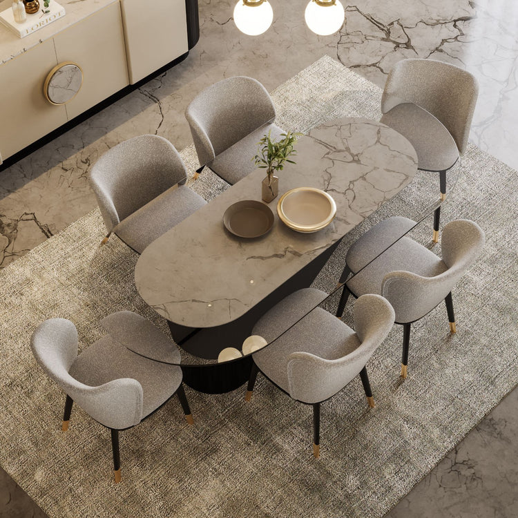 LISSY Dining Set with 8 Chairs
