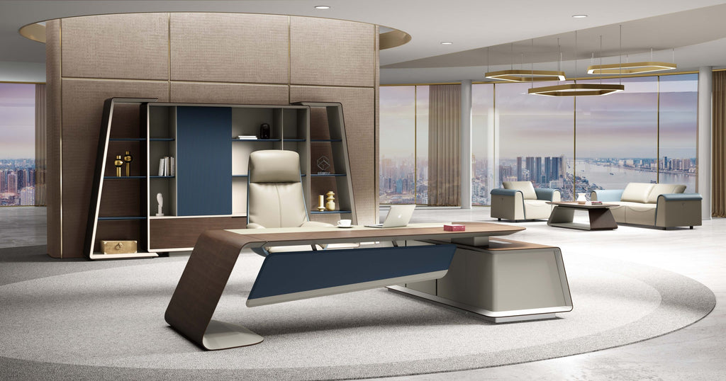 EMUC-01D-L Executive Office Desk 3.2m ,2.4m ,2.8m