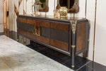 VICTORIA Modern Dining Set with Bar Cabinet – 8 Seater