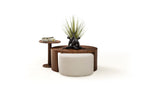 Modern Walnut Dining Set with Console, Mirror & TV Stand