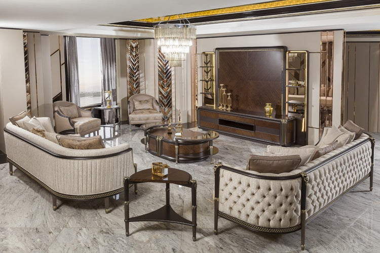 VICTORIA Luxury TV Stand with Wall Panel