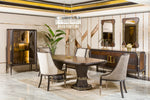 VICTORIA Modern Dining Set with Bar Cabinet – 8 Seater