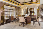 VIVALDI Luxury Dining Set with 8 Chairs & Display Cabinet