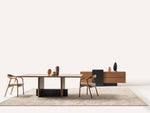 MARTIAL Modern Dining Set with Console & Mirror