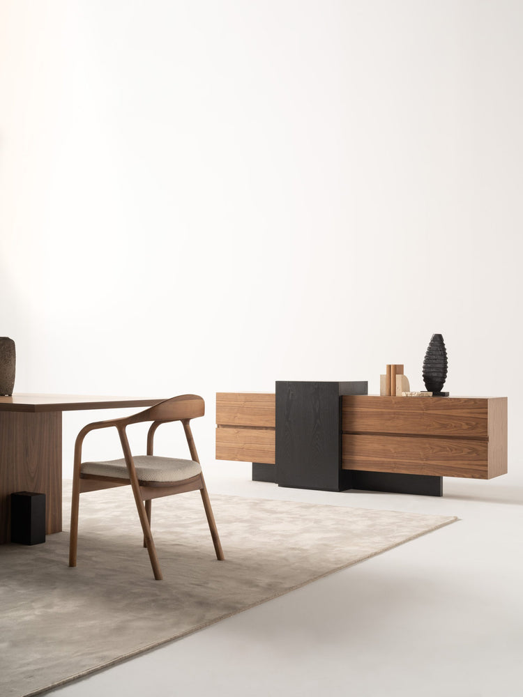 MARTIAL Modern Dining Set with Console & Mirror
