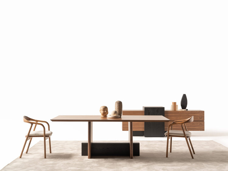 MARTIAL Modern Dining Set with Console & Mirror
